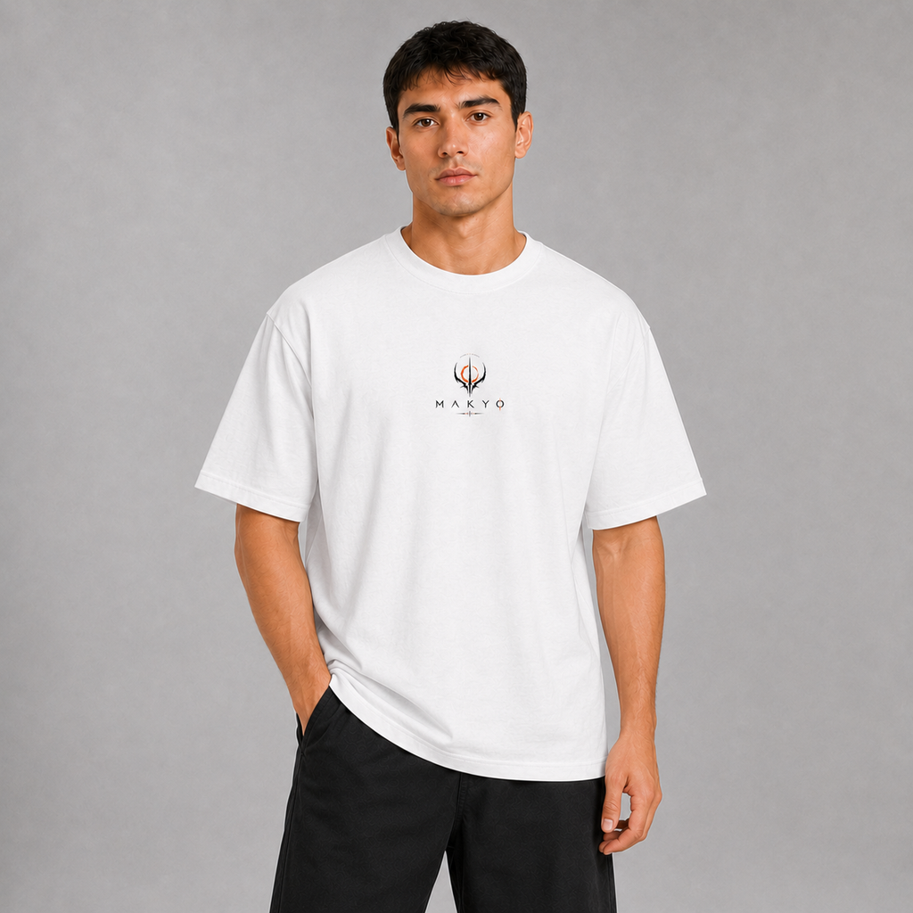 White graphic T-shirt inspired by Ichigo Kurosaki’s ultimate form from Bleach. Modern/loose and oversized fits, made to order and DTG printed in Greece.