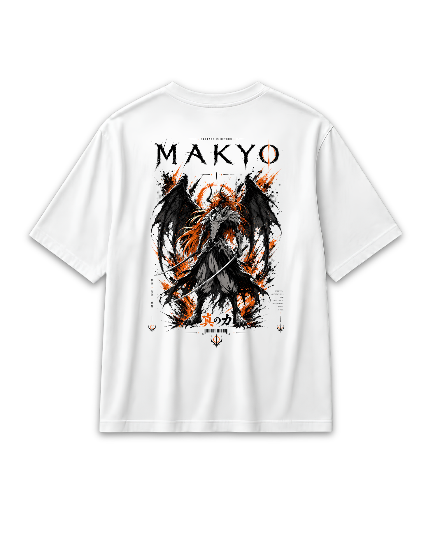 Bleach Ichigo bankai ultimate form oversize streetwear tshirt