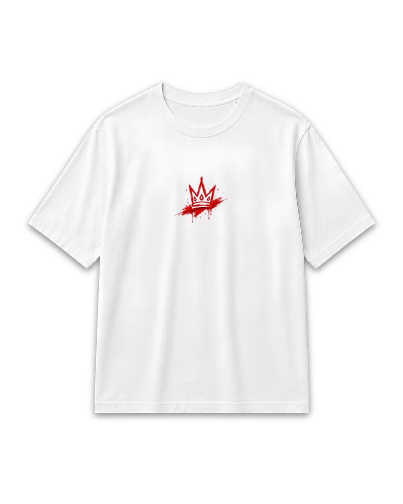 Oversize streetwear tshirt featuring shanks red emperor from one piece front